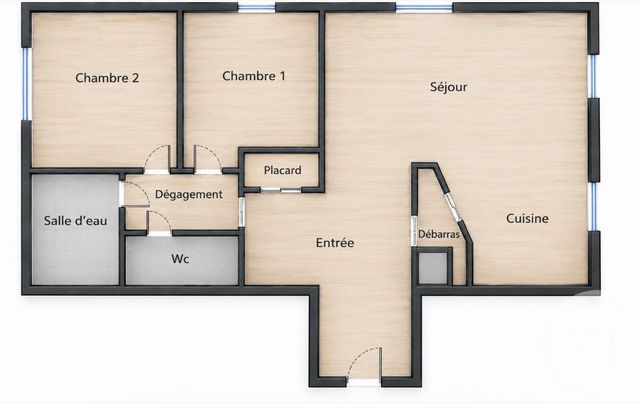 Appartement F3 à vendre - 3 pièces - 64.85 m2 - MONTIGNY LES METZ - 57 - LORRAINE - Century 21 Côté Est Immobilier